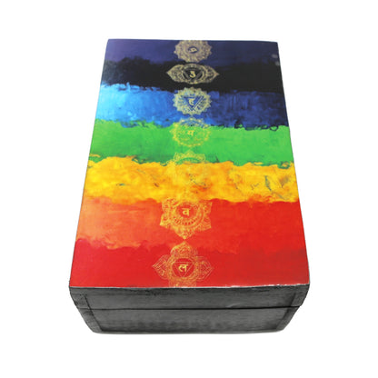 Natural wood box designed for rituals, crystals, or small personal items.