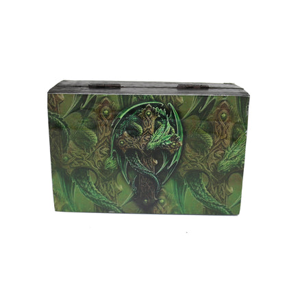 Natural wood box designed for rituals, crystals, or small personal items.