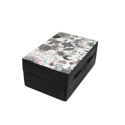 Natural wood box designed for rituals, crystals, or small personal items.