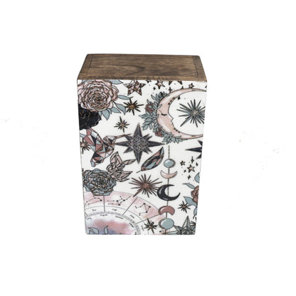 Natural wood box designed for rituals, crystals, or small personal items.