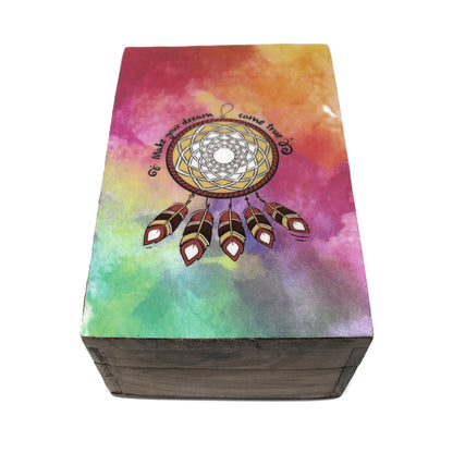 Natural wood box designed for rituals, crystals, or small personal items.