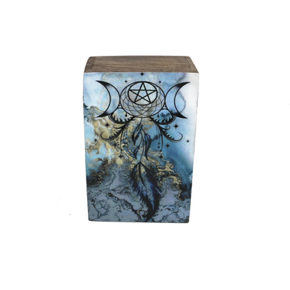 Natural wood box designed for rituals, crystals, or small personal items.