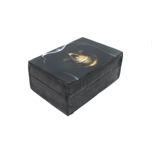 Natural wood box designed for rituals, crystals, or small personal items.