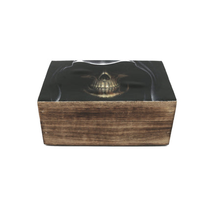 Natural wood box designed for rituals, crystals, or small personal items.