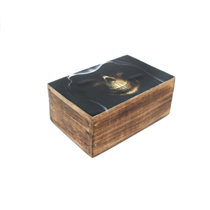 Natural wood box designed for rituals, crystals, or small personal items.