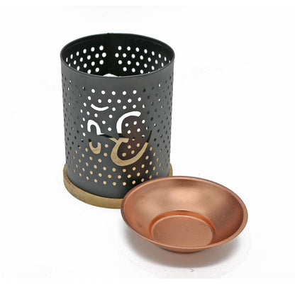 Decorative incense and oil burner for home, ritual, or spiritual practice.