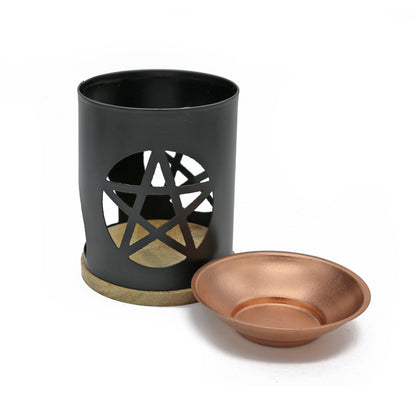 Decorative incense and oil burner for home, ritual, or spiritual practice.