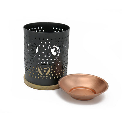 Decorative incense and oil burner for home, ritual, or spiritual practice.