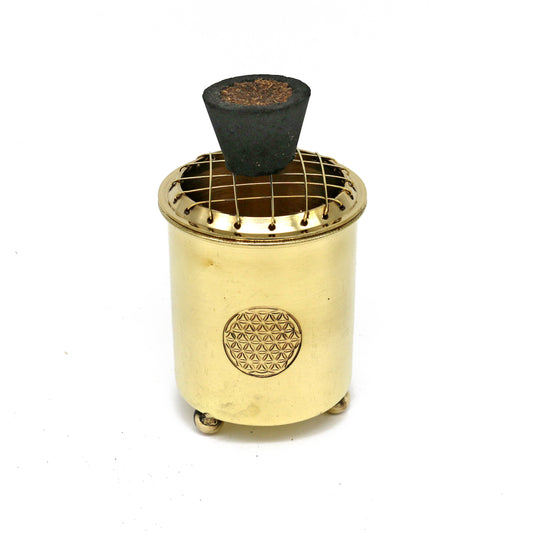 Decorative ritual burner for aromatherapy, spiritual cleansing, and sacred space use