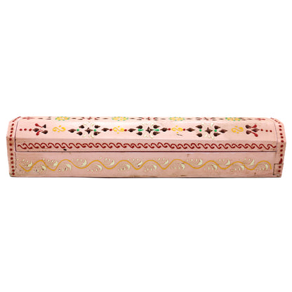Wooden incense holder box with storage compartment for spiritual and aromatic use