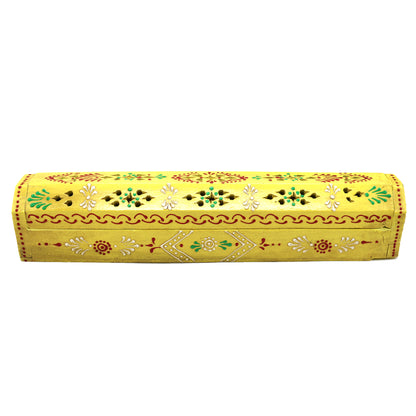 Wooden incense holder box with storage compartment for spiritual and aromatic use
