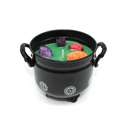 Mini cast iron cauldron designed for rituals, meditation, and energy cleansing.