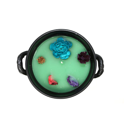 Mini cast iron cauldron designed for rituals, meditation, and energy cleansing.