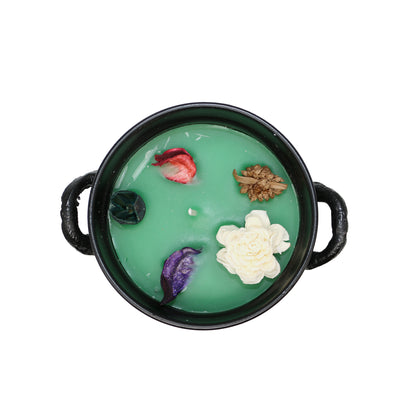 Mini cast iron cauldron designed for rituals, meditation, and energy cleansing.