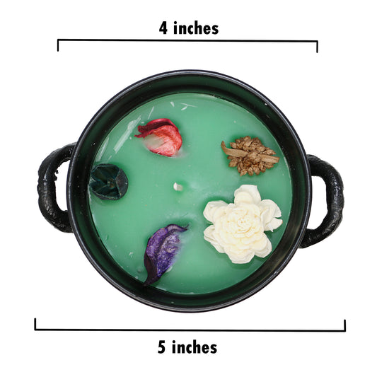 Mini cast iron cauldron designed for rituals, meditation, and energy cleansing.