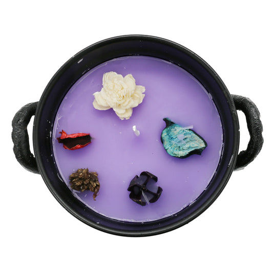 Mini cast iron cauldron designed for rituals, meditation, and energy cleansing.