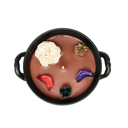 Mini cast iron cauldron designed for rituals, meditation, and energy cleansing.