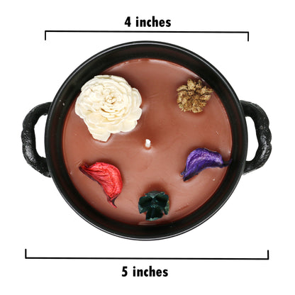 Mini cast iron cauldron designed for rituals, meditation, and energy cleansing.