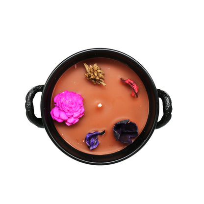 Mini cast iron cauldron designed for rituals, meditation, and energy cleansing.