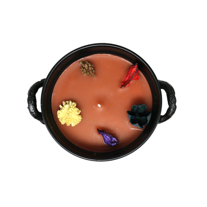 Mini cast iron cauldron designed for rituals, meditation, and energy cleansing.