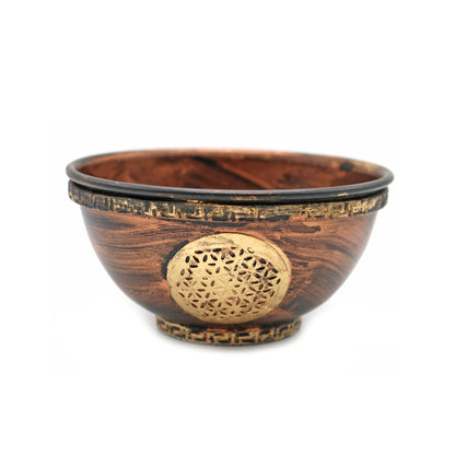Decorative smudge bowl for spiritual rituals, home purification, and sacred space creation.