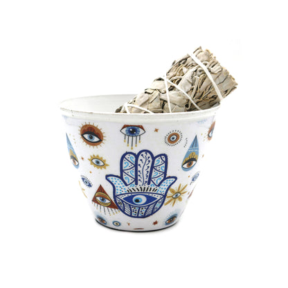 Decorative incense and oil burner for home, ritual, or spiritual practice.