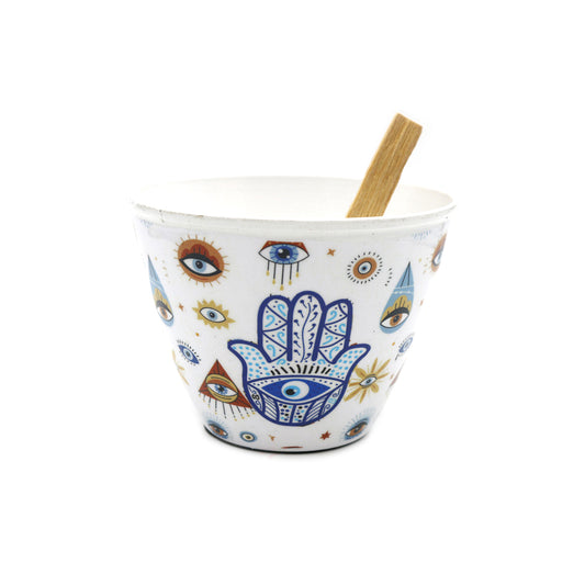 Decorative incense and oil burner for home, ritual, or spiritual practice.
