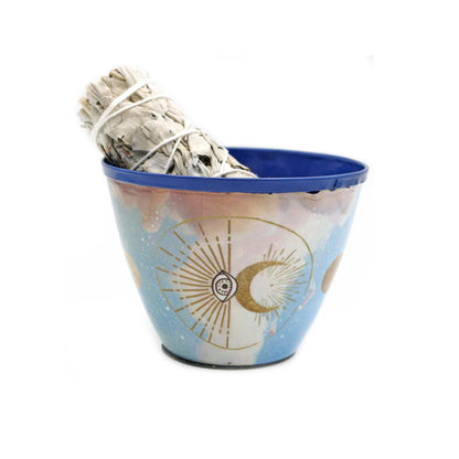 Decorative incense and oil burner for home, ritual, or spiritual practice.