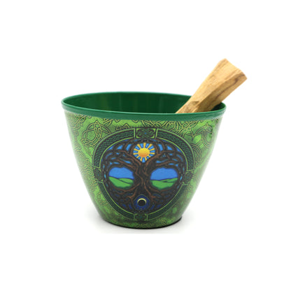 Decorative incense and oil burner for home, ritual, or spiritual practice.