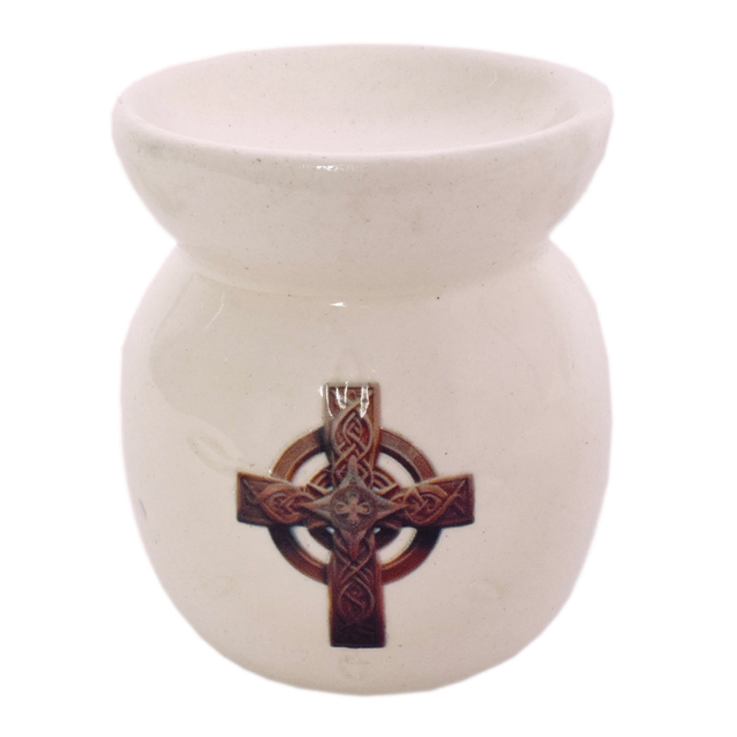 Ancient Cross Ceramic Oil Burner 3"