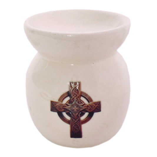 Ancient Cross Ceramic Oil Burner 3"