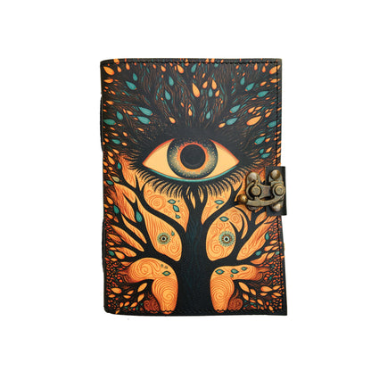 Handmade leather journal for witches, spell work, and mystical note-taking
