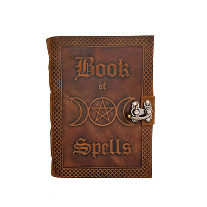 Handmade leather journal for witches, spell work, and mystical note-taking