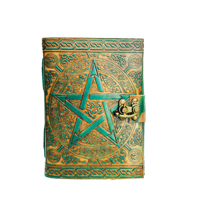 Handmade leather journal for witches, spell work, and mystical note-taking