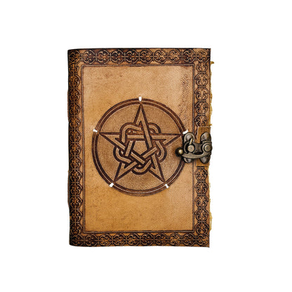 Handmade leather journal for witches, spell work, and mystical note-taking