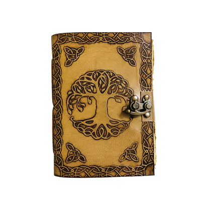 Handmade leather journal for witches, spell work, and mystical note-taking