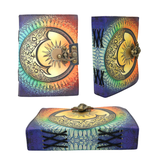 Solar Symphony Blank Leather Journal 5" x 7"