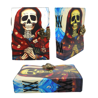 Handmade leather journal for witches, spell work, and mystical note-taking