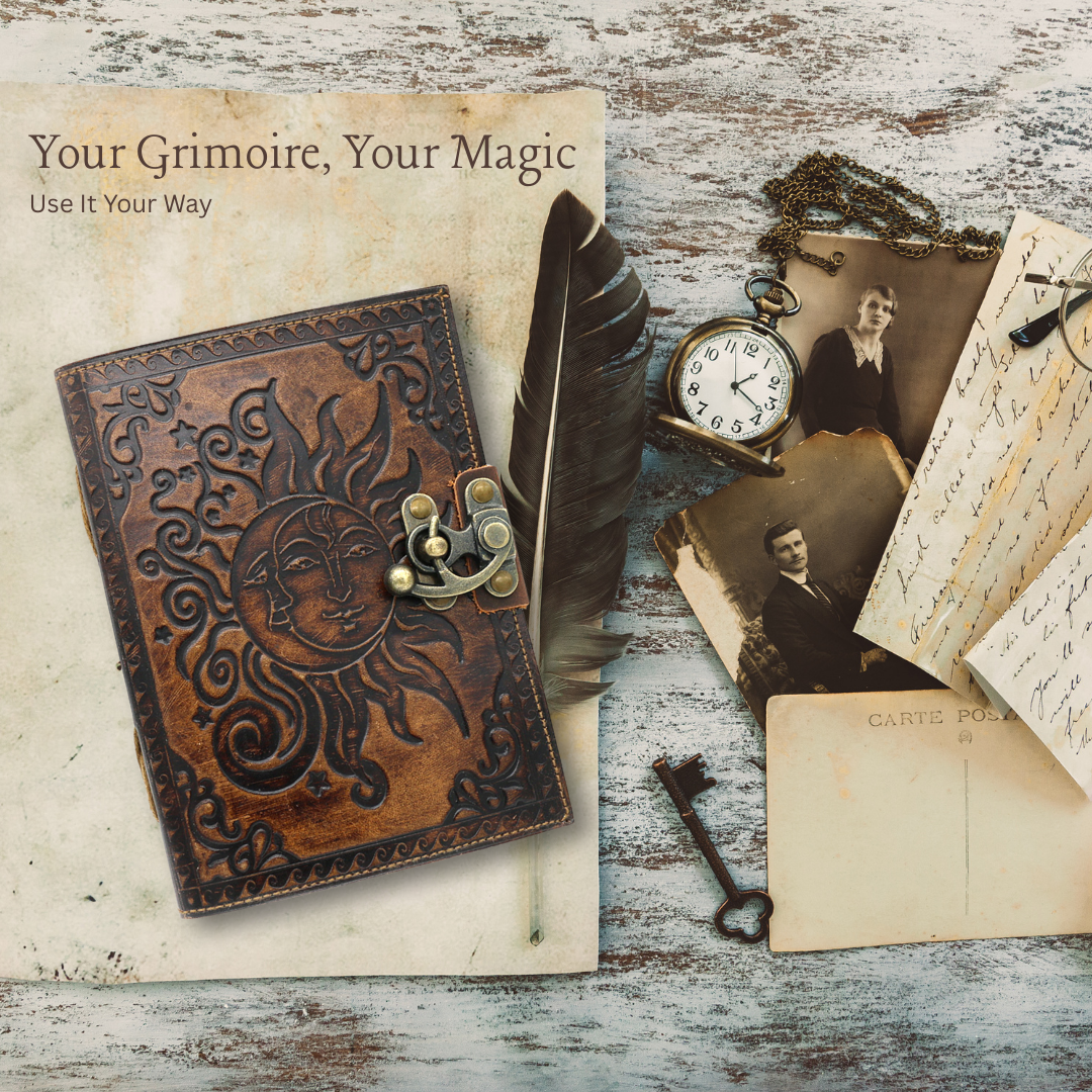 Celestial Embossed Blank Leather Journal 5" x 7"