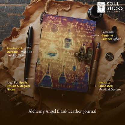 Handmade leather journal for witches, spell work, and mystical note-taking