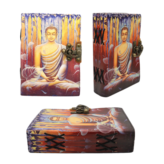 Buddha Blank Leather Journal 5" x 7"