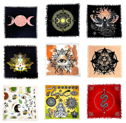 Mystical altar cloth for spiritual rituals, meditation, and ceremonial use