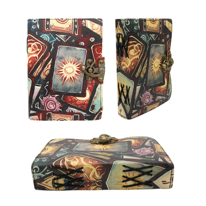Handmade leather journal for witches, spell work, and mystical note-taking