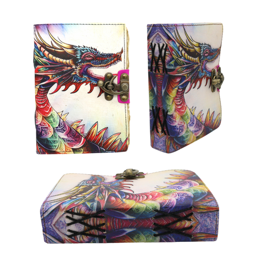 Handmade leather journal for witches, spell work, and mystical note-taking