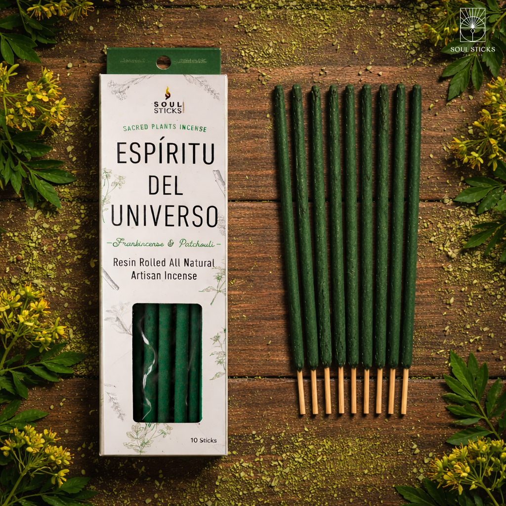 Espiritu del Universo Frankincense & Patchouli Resin Rolled Incense Sticks