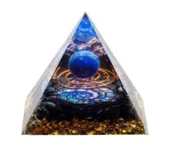 LAPIZ LAZULI ORGONITE CRYSTAL PYRAMID (80 MM)
