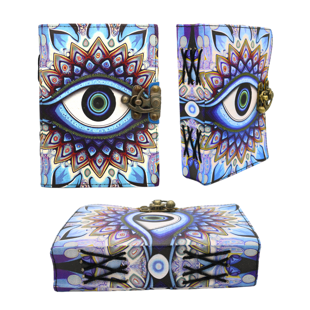 Azure Eye Blank Leather Journal 5" x 7"