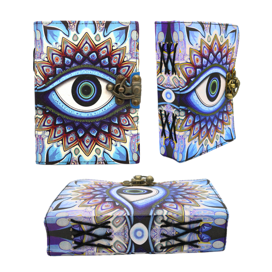 Azure Eye Blank Leather Journal 5" x 7"