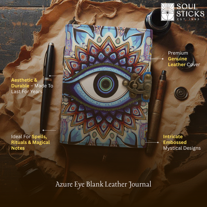 Handmade leather journal for witches, spell work, and mystical note-taking