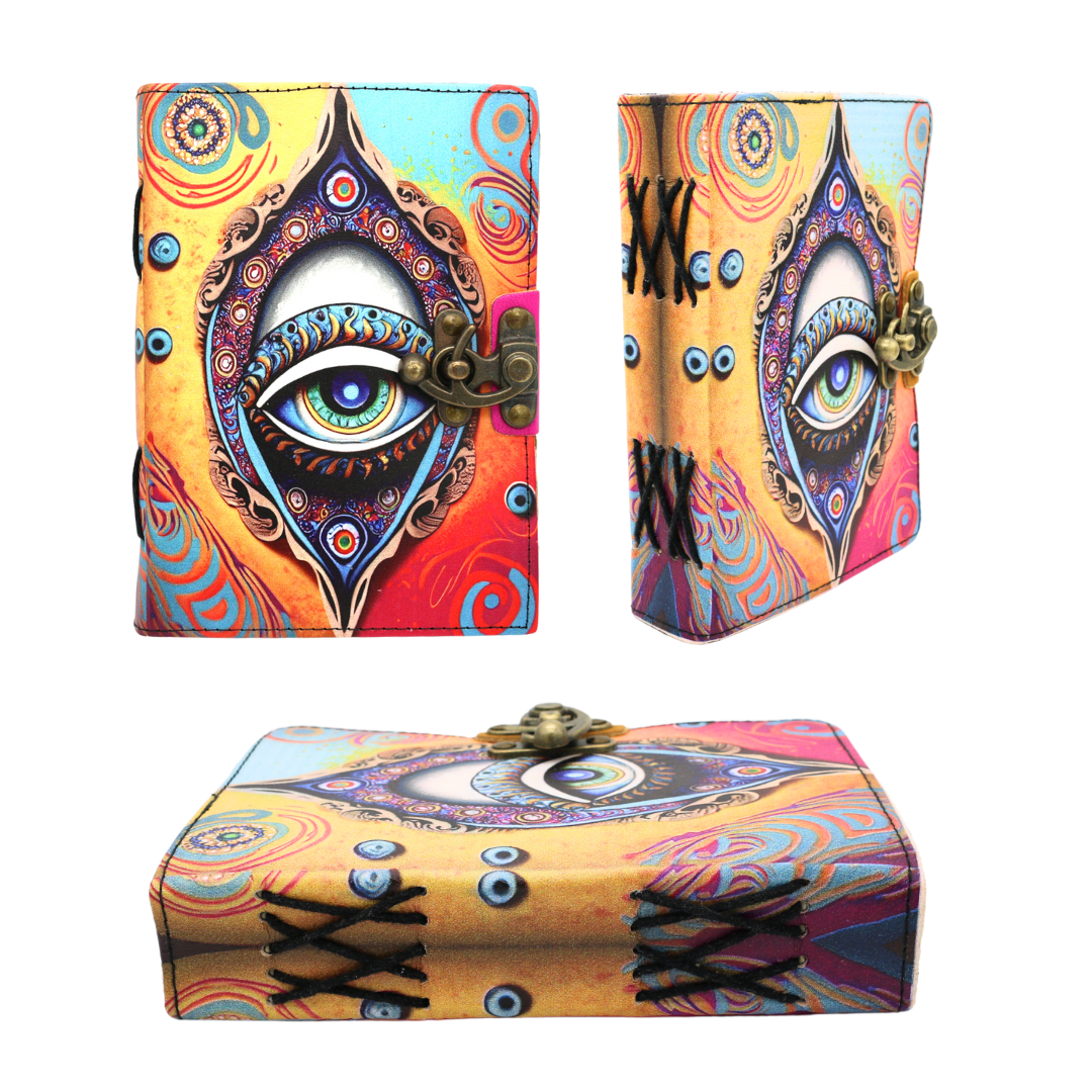 All Seeing Eye Blank Leather Journal 5" x 7"